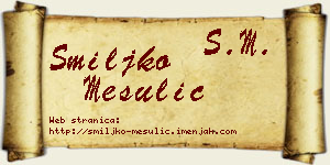 Smiljko Mesulić vizit kartica